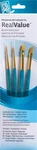 Princeton Real Value Golden Taklon Short Handle Brush SET-4/PKG. Fixed Price $12.60.