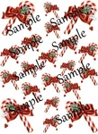 Beautiful Candy Cane & Holly Christmas Waterslide Decals. Fixed Price $6.99.