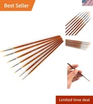 Precision Paint Brush Set: 7 Miniatures With Short Handles For Ultimate Control. Fixed Price $9.99.