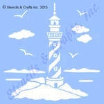 9 1/2" Lighthouse Stencil Birds Beach Nautical Coastal Paint Art Template Craft. Fixed Price $13.99.