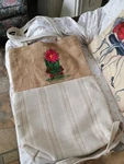 Embroidered Cactus Flower Tote Bag For Women Canvas Burlap Beige Brown Green. Fixed Price $20.00.