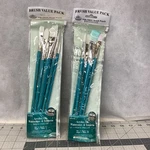 2 Pkgs / 10 Brushes New Royal Langnickel Watercolor Acrylic Oils White Taklon. Fixed Price $11.21.