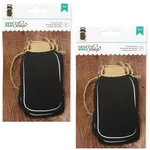 Lot Of 2 Darice All Chalked Up Wood Board Mason Jar Tags Set Three (3). Fixed Price $8.35.