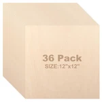 Certbuy 36 Pack Basswood Sheets Inch, 11.8"X11.8"X1/16 Craft. Fixed Price $75.99.