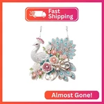 Mvvmtop Diamond Art Painting Hanging Pendant, Diy Peacock 5D Special Shape Cryst. Fixed Price $18.40.