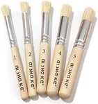 Stencil Brushes Set 5 Pcs Natural Bristle Wooden Handle Painting Tools For Ar.... Fixed Price $12.99.