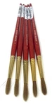 Lot Of 5 - Winsor & Newton Sceptre Gold Ii Brush 101 Series Size 6 Short Handle. Fixed Price $54.99.