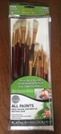 Daler Rowney Brushes Simply All Paints Gold Taklon Hog Bristle Natural Hair Set. Fixed Price $15.00.