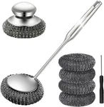 Steel Wool Scrubber With Handle: Stainl Brush Set 2. Fixed Price $19.49.