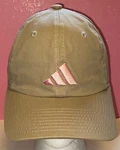 Girls Adidas Logo Cap Khaki Y2K Embroidered Hat Pink Tri Fold Adjust Strapback. Fixed Price $7.19.
