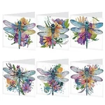 Aiyuanzsh 6 Pack Diamond Art Greeting Card Kits With Envelope Dragonfly. Fixed Price $19.07.