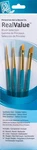Princeton Real Value Golden Taklon Short Handle Brush SET-4/PKG 5A002ZSM-1H17C. Fixed Price $14.83.