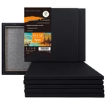 Conda Black Stretched Canvas 12X12, 8 Pack, 100% Cotton, Acrylic Oil Paint. Fixed Price $33.11.