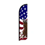 American Glory Eagle Usa Swooper Flutter Feather Flag 3FT X 11.5FT Tall. Fixed Price $179.50.