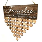 Alnicov Wooden Family Birthday Reminder Tracker Plaque Wall Hanging. Fixed Price $21.05.