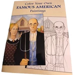 Your Own Famous American Paintings Dover Art Coloring Book All Ages Pbk. Fixed Price $9.60.