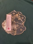 Vintage "nos" 1985 Tri-chem Sun-glo Unicorn Thermometer Plaque #2929. Fixed Price $10.95.