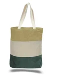 Heavy Canvas Tote Bags Tri-color Forest Green. Fixed Price $15.95.