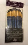 Royal Langnickel Value Pack Black Taklon Long Handle Paintbrush Set Of 12. Fixed Price $19.99.