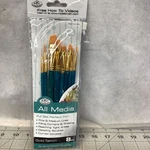 Royal & Langnickel 8 Pc Golden Taklon Variety Brush Set. Fixed Price $7.46.