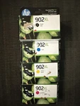 New Genuine 4-PACK Hp 902XL Black & Tri-color Ink Officejet 6974 6975 Exp. 2025. Fixed Price $100.00.