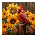 Sjutouci Cardinal Diamond Art Painting 12X12 Inches / 30X30 Cm, Multicolored. Fixed Price $14.69.