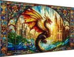 Igoodom Large Diamond Painting, Stained Glass Dragon Art Kits For Adu.... Fixed Price $19.44.