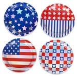 Foil Paper Plates American Flag Star Stripe Disposable 9 Inch Patriotic. Fixed Price $19.98.