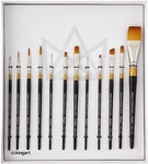 Premium Original Series Handcrafted Golden Taklon Multimedia Artist Brushes. Fixed Price $93.99.