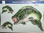 Vtg Decoral Hand-painted Decorative Transfer Decal Sheet B-26 Bass Fish 1977. Fixed Price $24.99.