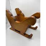 Vtg Rustic Wooden Christmas Sleigh Decor Handcrafted Brown Holiday. Fixed Price $29.99.