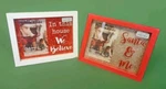 2 Frames "santa & Me" "in This House We Believe" 4X6" Picture Holiday Shadow Box. Fixed Price $22.00.