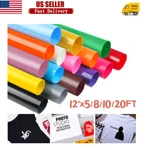Htv Heat Transfer Vinyl Roll Iron Press 12"X 5FT-20FT For Cricut T-shirt. Fixed Price $8.89.