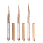 Wokoto 3PCS Luxary Gold Thin Liner Nail Design Brushes With Caps Detail. Fixed Price $15.62.
