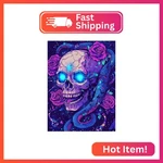Vaiieyo 5D Diy Diamond Art Kits For Adults Skull, Painting Flower Rose,. Fixed Price $12.82.