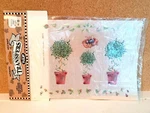 Vintage 1995 Tulip Rub-on Transfers Hand Painted Look Topiaries. Fixed Price $9.95.