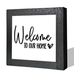 Welcome Sign, Wooden Box Signs For Home Decor, Farmhouse Entryway, .... Fixed Price $14.44.