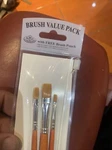 Royal & Langnickel Gold Taklon Shader Brush Value Pack 3PK. Fixed Price $11.99.