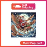 Mvvmtop Christmas Diamond Painting Kit, 5D Diy Santa Clau & Owl, Special Shape. Fixed Price $11.46.