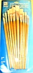 Lot Of 12 Flat White Nylon Brushes By Loew Cornell For Acrylic & Oils - Nip. Fixed Price $19.99.