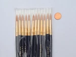 Royal Scholastic Gold Taklon Economy Round Paint Brush 12PC Set- 3, 5,8 Or 10. Fixed Price $13.08.
