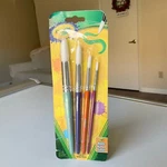 Crayola Round Soft Bristle Paint Brush Set, Multi Sizes, 4 Ct, School Supplies. Fixed Price $5.00.