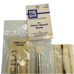 Vintage Loew-cornell Fabric Stencil Lot 4F & 6F Flat Craft Paint Brushes. Fixed Price $39.95.