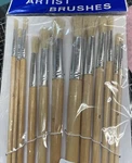 12 Round Tip Brushes Oil Acrylic Painting Craft. Fixed Price $15.00.