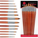 Professional Artist Round Paint Brush Set 13PC - Long Handle Pointed Ti.... Fixed Price $24.20.