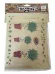 Vintage 1995 Tulip Rub-on Transfers Hand Painted Look Topiaries. Fixed Price $9.95.