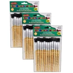 Flat Tip Easel Paint Brushes Short Stubby 0.50 Inch Natural Handles Bl.... Fixed Price $46.47.