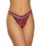 Hanky Panky Signature Lace Plaid Print Orig. Rise Thong #8O1184, Multi, O/s, Nwt. Fixed Price $14.39.