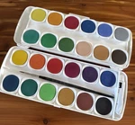 Grumbacher Opaque Watercolor Set Of 24 W/ Brush Damaged Box New. Fixed Price $42.00.