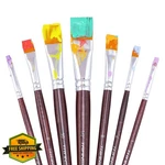 Transon 7PC Brush Set Acrylic Watercolor Gouache Oil Body Painting. Fixed Price $20.00.